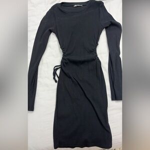 Zara Black Long Sleeve Dress